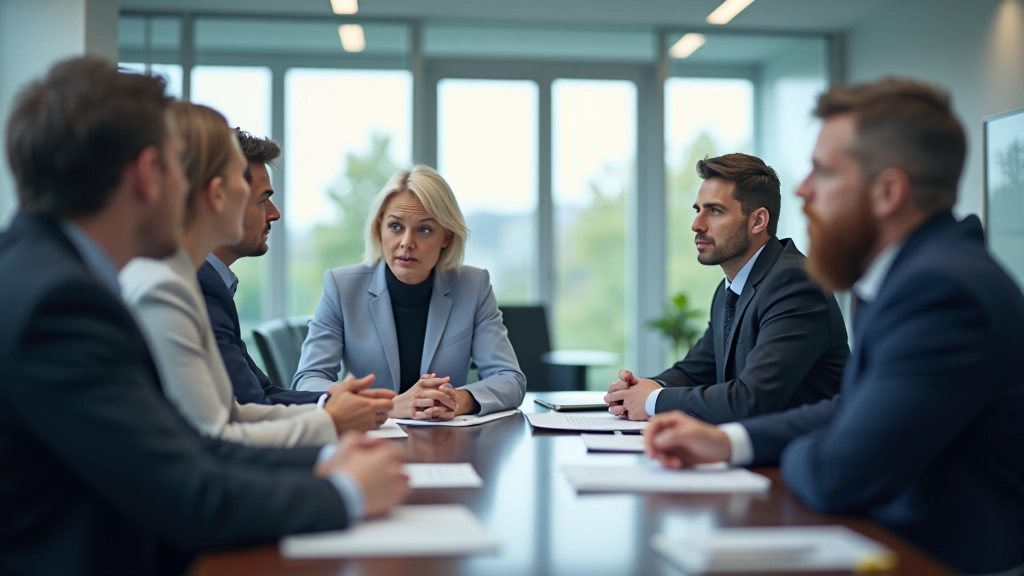 Team bei einer Strategiebesprechung