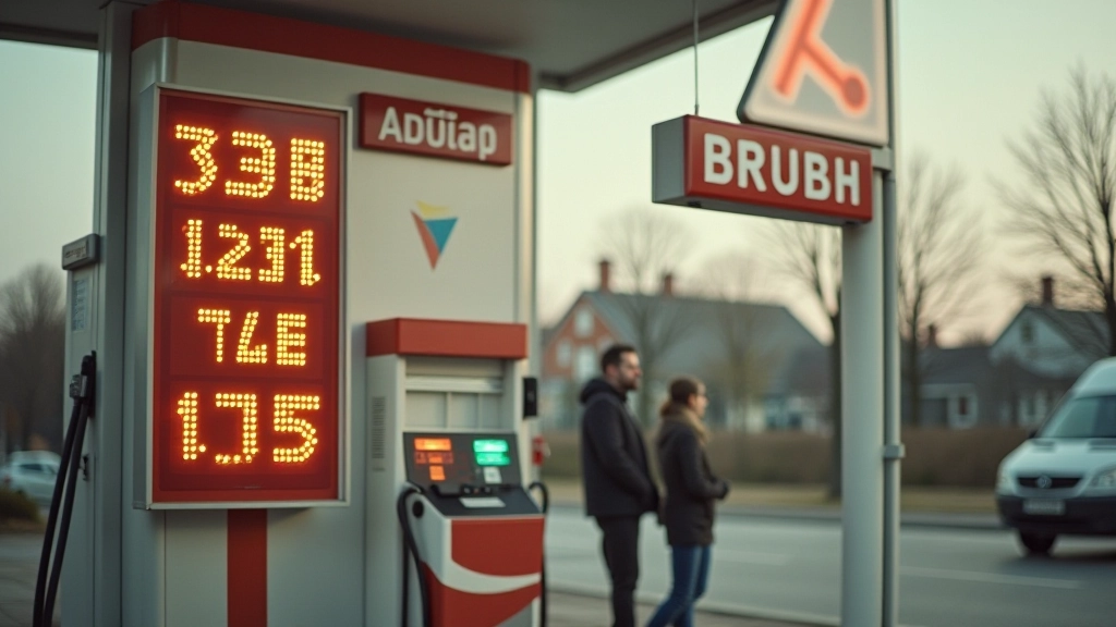 Archivfoto einer Tankstelle aus dem Jahr 2022 mit Hinweisschildern zum Tankrabatt-Programm